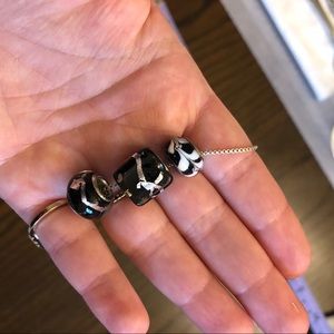 Sterling silver charm necklace